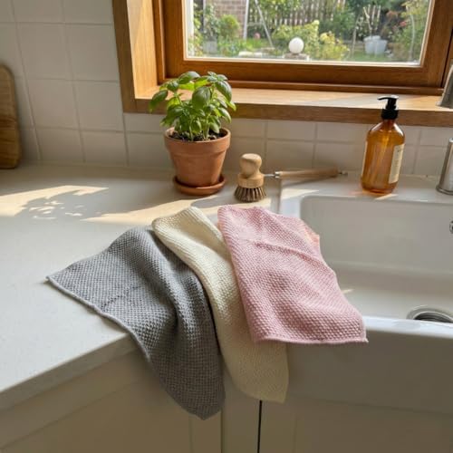 Solyra Non-Toxic Microfiber Kitchen Cleaning Cloths, 6 Pack, 12 x 12 in