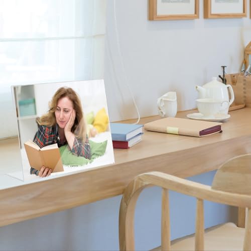 12 Pack Acrylic Sign Holder 8.5 x 11 Horizontal Slant Back Acrylic Stands for Display Plexiglass Clear Acrylic Display Stands for Ad Frame, Picture Photo Frames, Promotions, Restaurants, Office - size: Horizontal 12 pack 8.5 x 11 inches