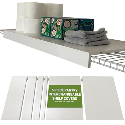 Wooden Shelf Covers for 16-Inch Deep Wire Racks, 1, White, 36"W x 16"D - color: White