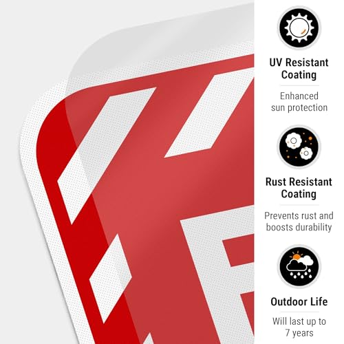 Fire Extinguisher Sign, with Down Arrow - size: 12x18 Reflective