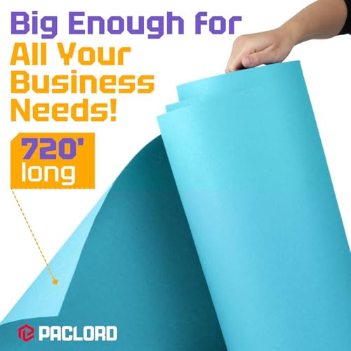 USA Made 18" x 8640" (720 ft) Light Blue Kraft Paper Roll, Large Size - color: Light Blue, size: 1 Roll