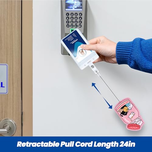 Anti Depressants Funny Cat Nurse Badge Reel, Retractable ID Badge Holder - color: Anti Depressants