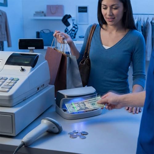 Portable UV Money Detector, Rechargeable Fake Bill Checker Machine