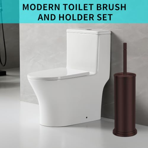 Stainless Steel Toilet Brush and Holder Set,Toilet Bowl Brush and Holder - color: Bronze
