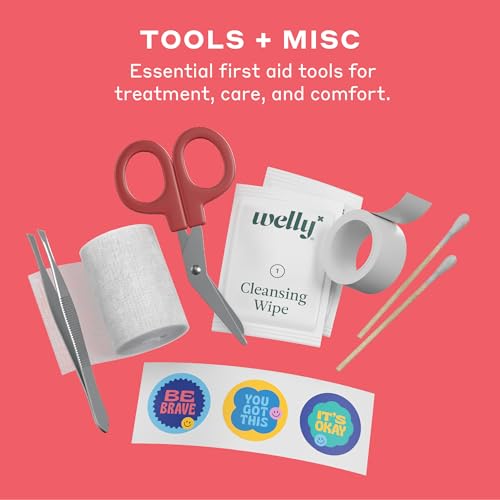 Welly Comprehensive First Aid Kit - FSA Eligible - Adhesive Bandages, Tape and Non-Stick Pads, Butterfly Strips, Cleansing Wipes, Ointments, Gauze, and More - 240 Pieces - color: Comprehensive First Aid Kit