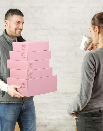 9x6x2 Inch Pink Shipping Boxes 45 Pack, Small Cardboard Boxes for Packaging Small Business - color: Pink, size: 9x6x2 inch