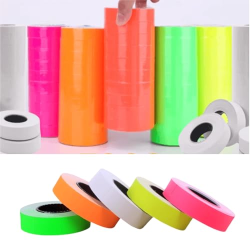 MX-6600 Price Labels | Double Line Pricemarker Labels Paper for MX-6602/YH-689/G6600/CN-6600EOS | Price Gun Stickers |10 Rolls/5000pcs, Without Gun (Yellow) - color: Yellow
