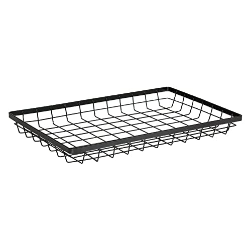 G.E.T. 17 3/4" x 11 1/4" Gray Rectangular Metal Wire Basket