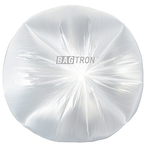 Bagtron 7-10 Gallon Trash Bags, 8 Micron High Density Garbage Can Liners Bulk, 24" x 24", Natural Clear, 1000 Count - style: 10 Gal, 0.31mil (1000ct)
