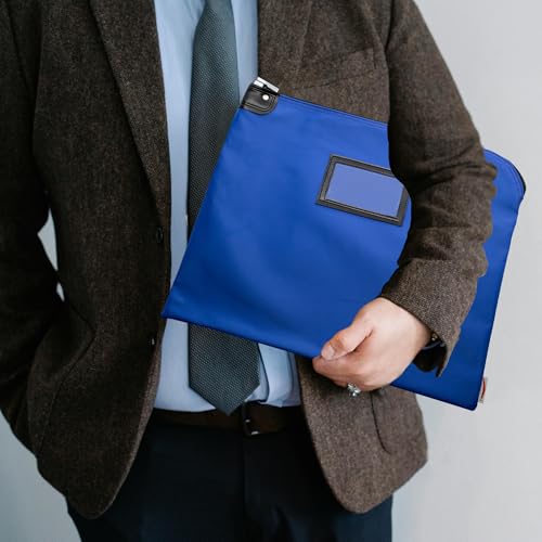 Locking Document Bag, Royal Blue, 15 x 19 - color: Royal Blue