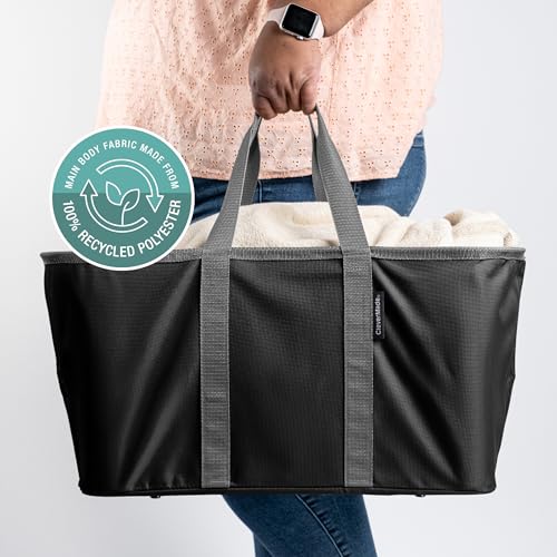 Collapsible Laundry Tote - Midnight Black/Shadow Gray (2PK) - color: Black Gray
