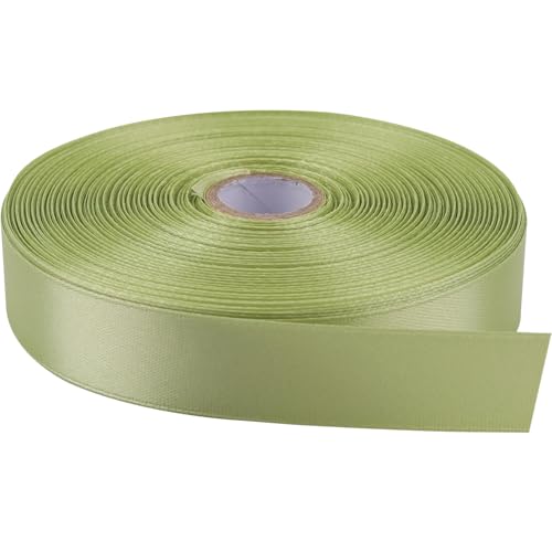 3/4 Inch x 50 Yards Polyester Ribbon - Mint Green | Single-Faced Craft Ribbon for Bows, Gift Packaging, Scrapbooking - color: Mint Green, size: 3/4 Inch