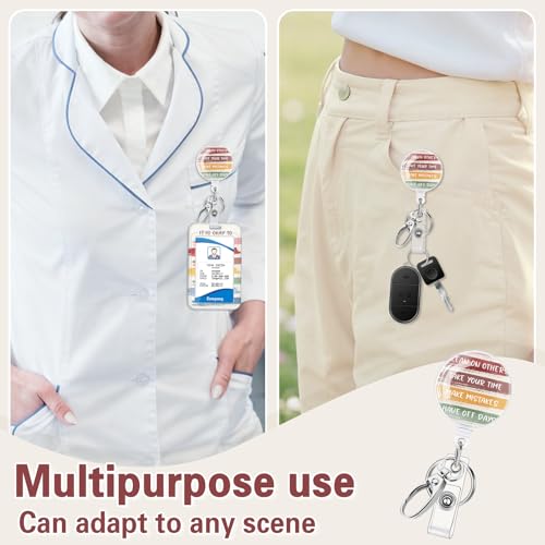 Teacher Lanyard with Retractable Badge Reel, Detachable Id Holder - color: Inspirational Quote