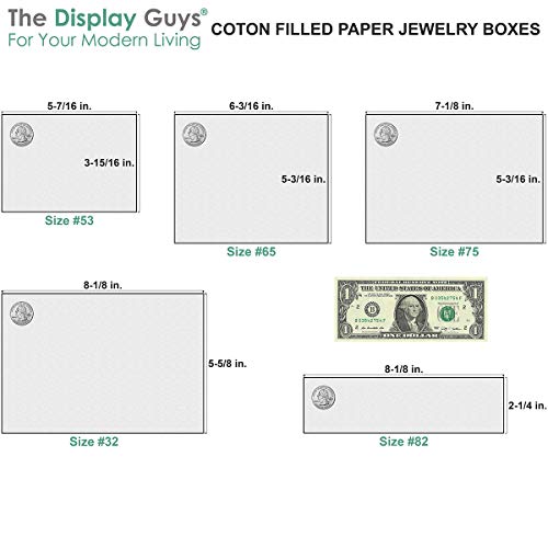 TheDisplayGuys 25 Cardboard Jewelry Gift Boxes with Inserts - Silver Foil - size: 25 Pack
