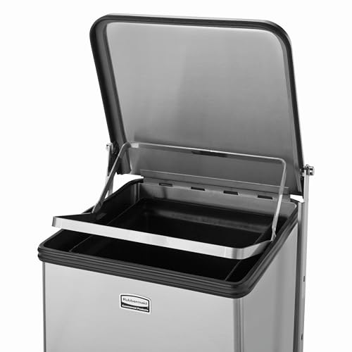 Rubbermaid Commercial Products Defenders Step-On Trash Can with Plastic Liner 6.5-Gallon White Good with Infectious Waste in Doctors Office/Hospital/Medical/Healthcare Facilities - color: White, size: 6.5G