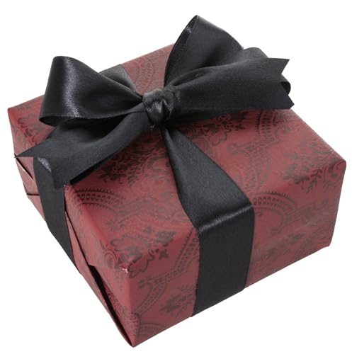 1 Inch Polyester Black Satin Ribbon for Gift Wrapping 50 Yds - color: Black, size: 1"