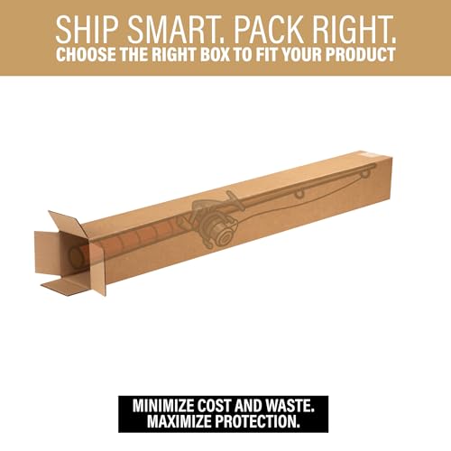 Bundle Of 25 Basic Corrugated Shipping Boxes (4 x 4 x 36") - size: 4 x 4 x 36"