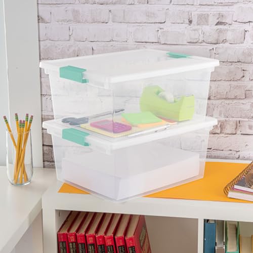 Sterilite Clip Box, Stackable Clear Plastic Bins- Deep, 8-Pack - size: Deep, style: 8 Pack