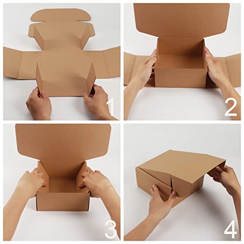 PHAREGE 25 Pack 8x8x4 inch Cardboard Shipping Boxes, Brown Gift Boxes - color: Brown, size: 8x8x4 inch 25 Pack