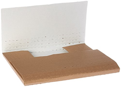 The Packaging Wholesalers ( 50 ) 12 1/8 x 9 1/8 x 2" White Multi-Depth Corrugated Book Fold (BSM2BK)