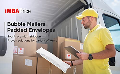 iMBAPrice #5 10.5 x 15.25" Poly Bubble MAILERS Padded ENVELOPES, (100 ct) - color: White, size: 10.5"x 15.5" (100 Bubble Bags)