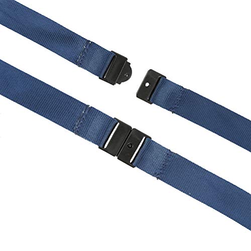 2Pack Retractable Badge Reel with Lanyards and Vertical ID Badge Holders - color: Navy Blue - 2 Pack