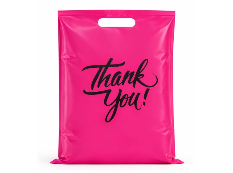 Infinite Pack Pink Plastic Merchandise Bags, 100pcs, 16"x18", 1.75MIL - color: Pink, size: 16" X 18", PACK OF 100