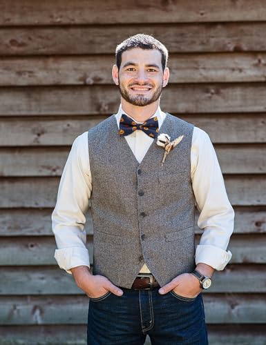Alizeal Mens Pre-tied Adjustable Bow Tie Solid Tuxedo - color: 038-halloween Pumpkin