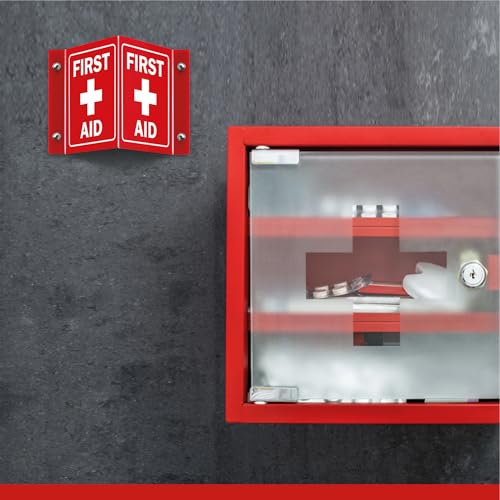5”x 6” Acrylic First Aid Sign for Wall, 120 Mil 3D Projecting Sign