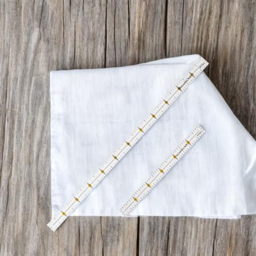 Pocket Quilting Ruler Set- 6x0.5in & 12x0.5in Acrylic Cutting Guide for Fabric, Sewing Patterns