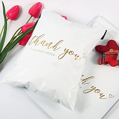 JinRuiKJ Thank You Poly Mailers 10x13 Inch, 100 PCS, White - color: White, size: 10*13inch 100pcs