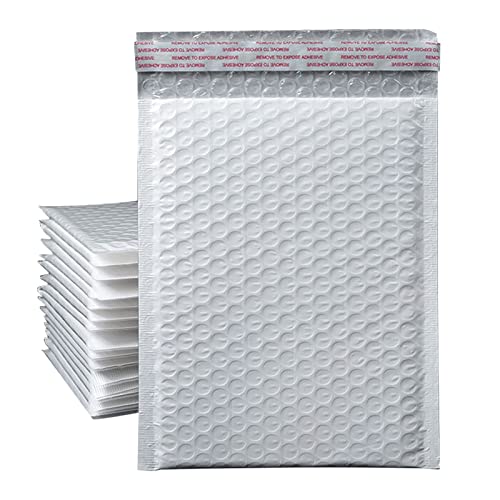 9527 Product Self Sealing Poly Bubble Mailers 9.5"x 13.5" Padded Shipping Envelopes 25Pcs - color: White, size: 9.5"x13.5"|25Pcs