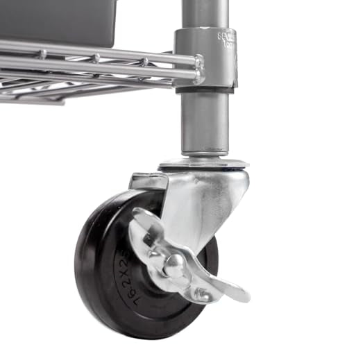 7-Tier NSF 22-Bin Steel Wire Shelving Rack, 36"W x 14"D x 56"H, Gray - color: Gray, size: 22 Bin