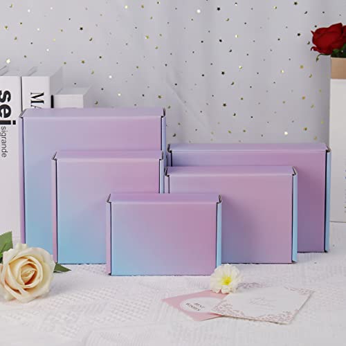 8"x8"x3" Shipping Boxes, 30 Pack Purple Cardboard Mailer Boxes for Small Business - color: Purple, size: 8x8x3 in
