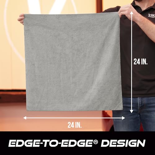 VIKING Microfiber Towel 24 Pack, Utility Car Drying Towels, Premium, Super Absorbent, Grey, 24 Inch x 24 Inch - size: Large (Pack of 2)