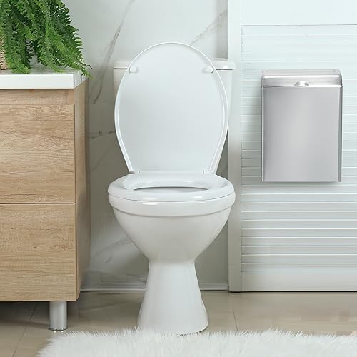 Tioncy 2 Pcs Sanitary Napkin Receptacle Wall Mounted,Natural Color - color: Natural Color