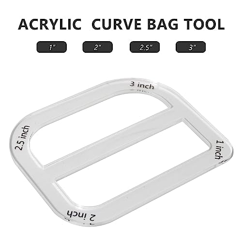 UPTTHOW 3Pcs Boxy Bag Making Template with Boxed Bag, Curve Bag, Zip Pocket