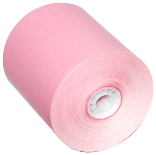 PM Company Thermal POS Rolls, 3 1/8 Inch x 230 feet, Pink, 50 Rolls per Carton (05214P)