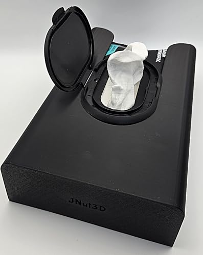 Bathroom Wipes Dispenser - New and Improved Version Holds Packaging for Easy Wipe Access. Wall Mountable - Includes mounting Tape. DWD-Bk - color: Black