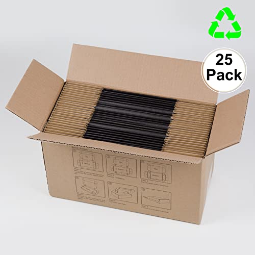 6x4x3 Inches Shipping Boxes Pack of 25, Packaging Corrugated Cardboard Mailer Boxes for Small Bussiness, Black - size: 6 x 4 x 3 inch