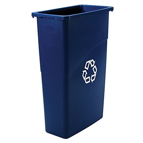 Rubbermaid Slim Jim Waste Container, 87 L - Blue