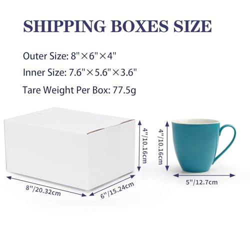 40 Pack Small Shipping Boxes 8x6x4 Inches - size: 8x6x4