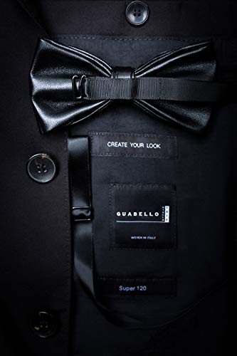 RBOCOTT Handmade Feather Pre-tied Bow tie and Brooch Sets for Men - color: Black/White/Coffee