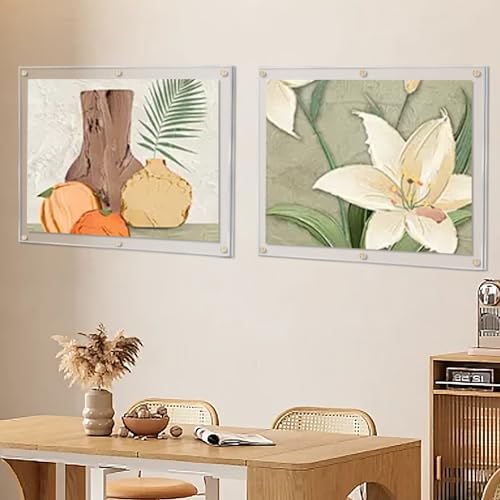Kalami 16x20 Clear Acrylic Wall Mount Picture Frame Self Adhesive - size: 16 x 20 in