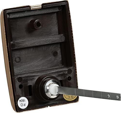 Newhouse Hardware Two Note Mechanical Door Bell Chime Button, Size: 3.25" x 7", White/Brass Finish - style: Without Viewer