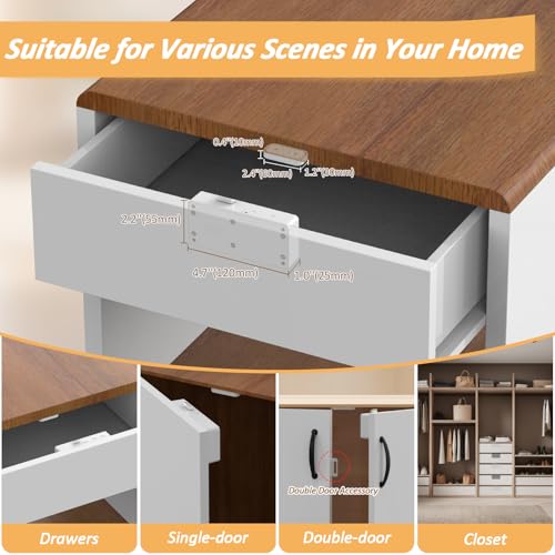 Smart Cabinet Lock,Hidden RFID Bluetooth Drawer Locks,Child Safety Cabinet Locks for Adults Cupboard Liquor File Kitchen Drawer Closet White - color: White