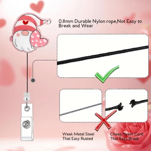 RIICFDD Valentine's Day Badge Reel Pink Heart Cartoon Character Badge Reels - color: Cute Styl 45
