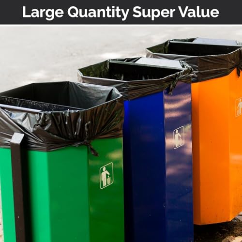 MaxiMite Contractor Trash Bags Made in USA, 55 Gallon 37 x 53, 50 Count