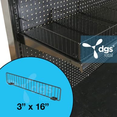 Retail Wire Shelf Divider for 13" D Lozier & Madix Gondola Shelves, Black 3" H - size: 50 Pack