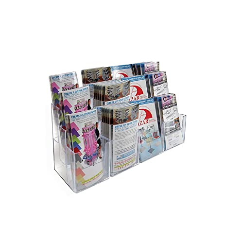 Azar Displays 252818 Three-Tier 12-Pocket Trifold Brochure Holder - size: 3 Tier 12 Pocket